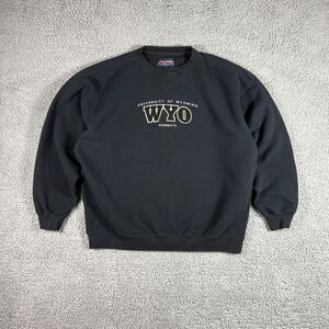 Vintage JanSport Sweatshirt Mens XL University of Wyoming WYO Cowboys Black